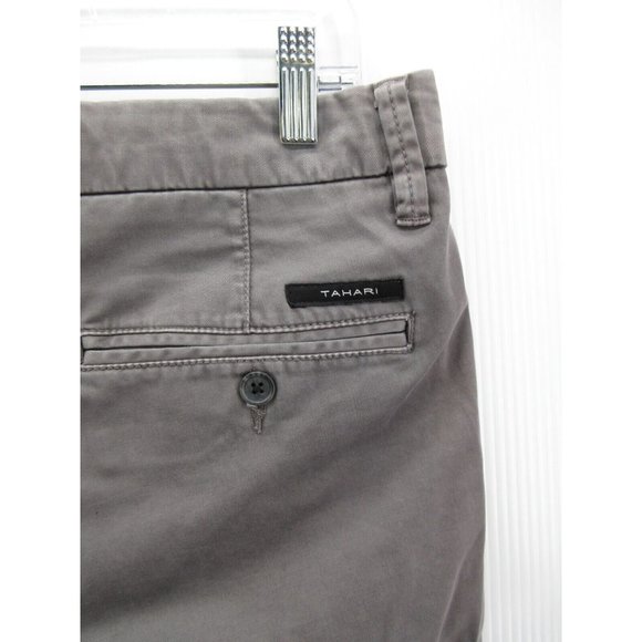 Tahari Pants 30 Chino Straight Khakis Preppy 32X30 Cotton Stretch - Picture 6 of 9